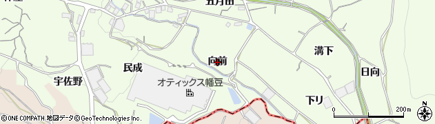 愛知県蒲郡市相楽町（向前）周辺の地図