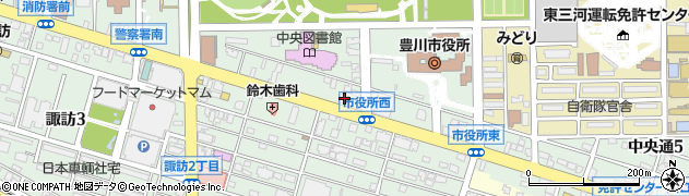 住友生命保険相互会社　愛知東支社豊川中央支部周辺の地図