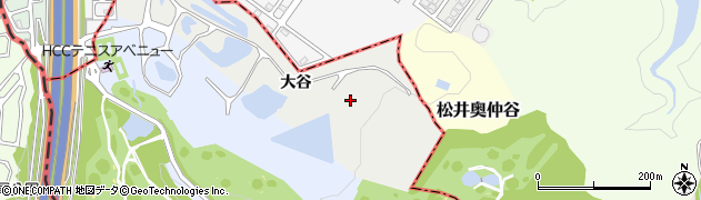 京都府八幡市岩田大谷周辺の地図