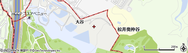 京都府八幡市岩田（大谷）周辺の地図