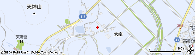 兵庫県加古川市志方町（大宗）周辺の地図