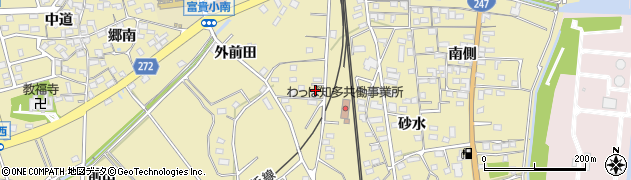 愛知県知多郡武豊町冨貴小桜周辺の地図