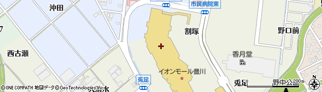 スガキヤイオンモール豊川店周辺の地図