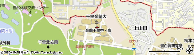 金蘭千里高等学校周辺の地図