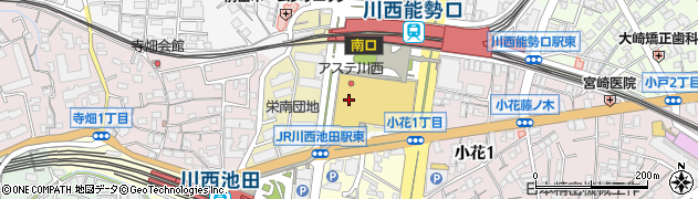 株式会社阪急百貨店　川西阪急周辺の地図