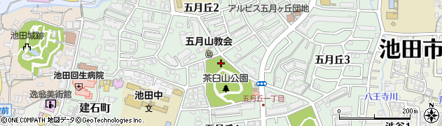 茶臼山公園トイレ周辺の地図