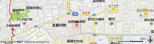 大阪府高槻市北柳川町周辺の地図
