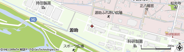 静岡県藤枝市源助周辺の地図