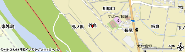 京都府城陽市奈島（外島）周辺の地図
