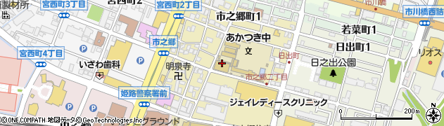 兵庫県姫路市市之郷町周辺の地図