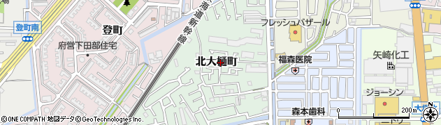 大阪府高槻市北大樋町周辺の地図