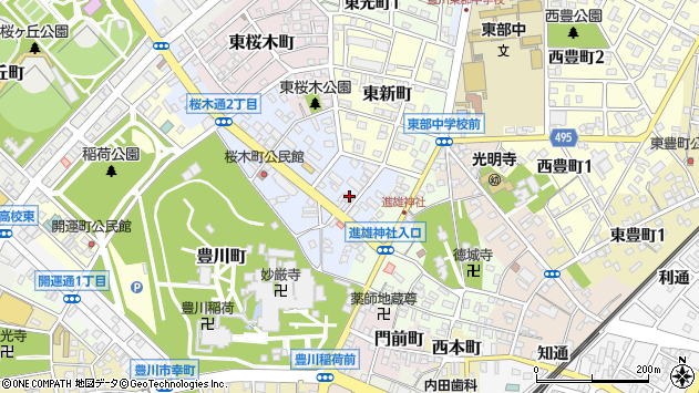 〒442-0027 愛知県豊川市桜木通の地図