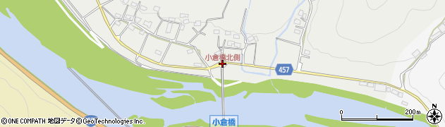 小倉橋北側周辺の地図