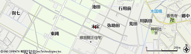 愛知県西尾市一色町開正（末宝）周辺の地図