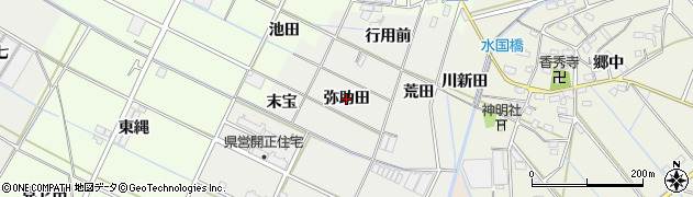 愛知県西尾市一色町開正（弥助田）周辺の地図