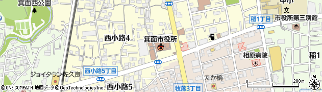 三井住友銀行箕面市役所出張所 ＡＴＭ周辺の地図