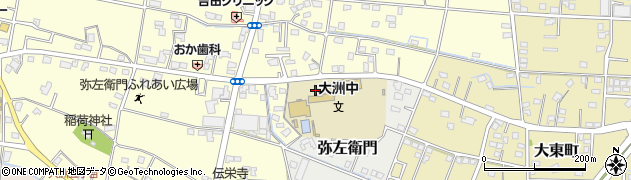 藤枝市立大洲中学校周辺の地図