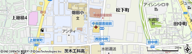茨木市立中央図書館周辺の地図