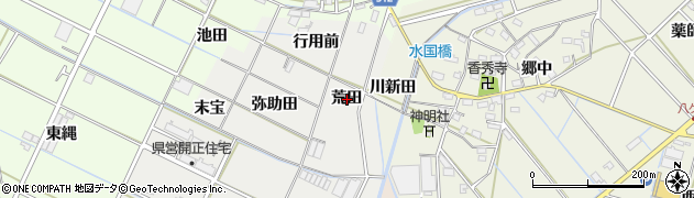愛知県西尾市一色町開正荒田周辺の地図