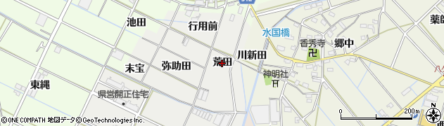 愛知県西尾市一色町開正（荒田）周辺の地図