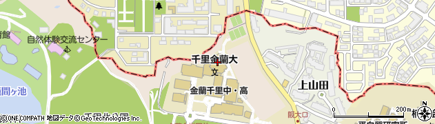 千里金蘭大学　佐藤記念講堂周辺の地図