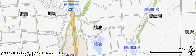愛知県常滑市小鈴谷葭池周辺の地図