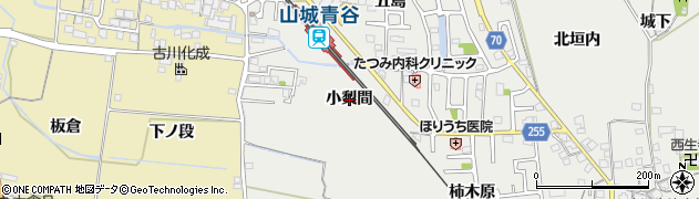 京都府城陽市市辺（小梨間）周辺の地図