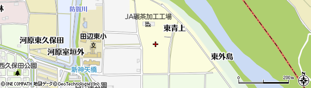 京都府京田辺市東青上周辺の地図