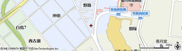 有限会社豊川清掃舎周辺の地図