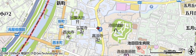 池田城山町周辺の地図