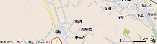 愛知県幸田町（額田郡）深溝（裏門）周辺の地図