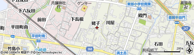 愛知県蒲郡市豊岡町姥子周辺の地図