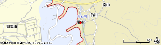 愛知県幸田町（額田郡）逆川（引手）周辺の地図
