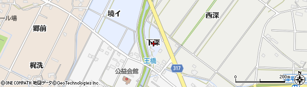 愛知県西尾市吉良町寺嶋下深周辺の地図