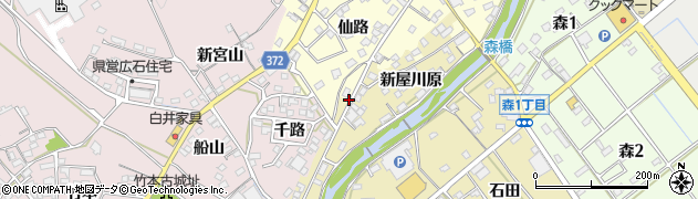 愛知県豊川市国府町下河原8周辺の地図
