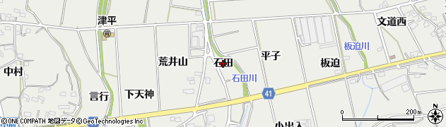 愛知県西尾市吉良町津平（石田）周辺の地図