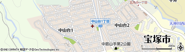 兵庫県宝塚市中山台周辺の地図