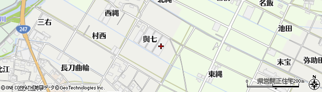 愛知県西尾市一色町開正與七18周辺の地図