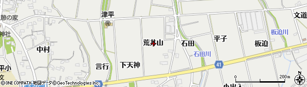愛知県西尾市吉良町津平荒井山周辺の地図