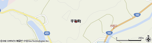 広島県庄原市平和町周辺の地図