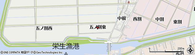愛知県西尾市中根町（五ノ割東）周辺の地図