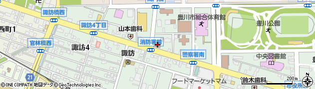 豊川市消防本部火災お問い合わせ専用周辺の地図