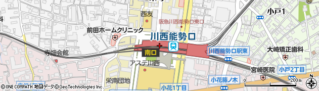 川西能勢口駅周辺の地図