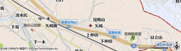 愛知県幸田町（額田郡）深溝（矢崎）周辺の地図