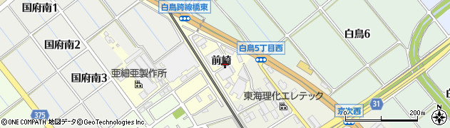 愛知県豊川市国府町前崎周辺の地図