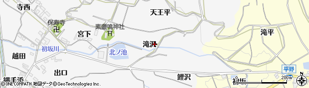 愛知県豊橋市石巻小野田町（滝沢）周辺の地図