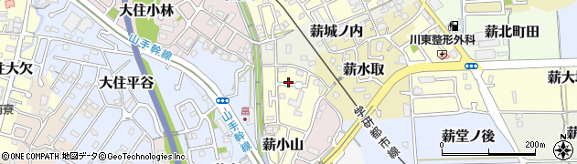 京都府京田辺市薪小山周辺の地図