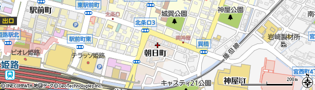 兵庫県姫路市朝日町周辺の地図