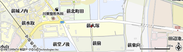 京都府京田辺市薪大塚周辺の地図