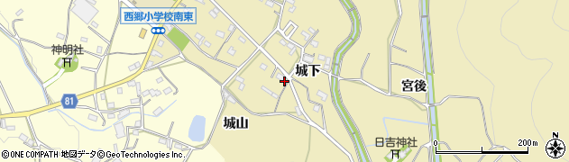 愛知県豊橋市石巻萩平町（城下）周辺の地図